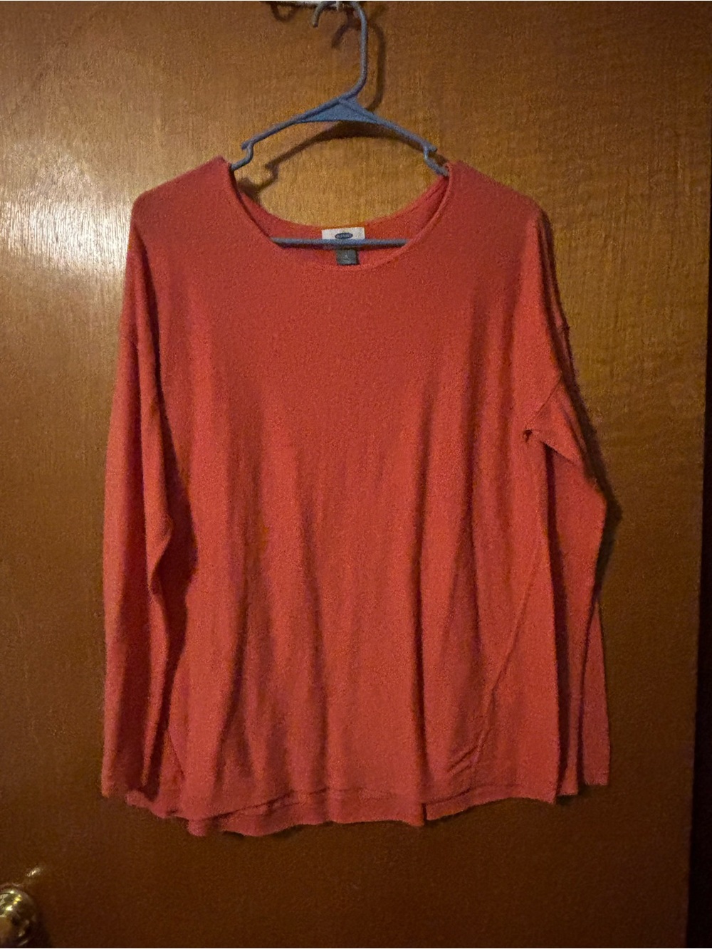 Old Navy Coral Crew Neck Long-Sleeve Sweater
